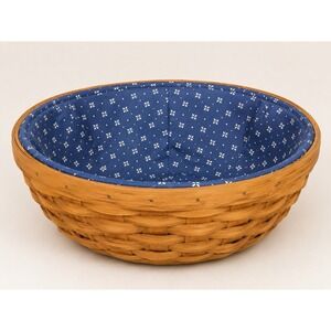 Longaberger 13" Bowl Basket Liner Only Classic Blue Fabric